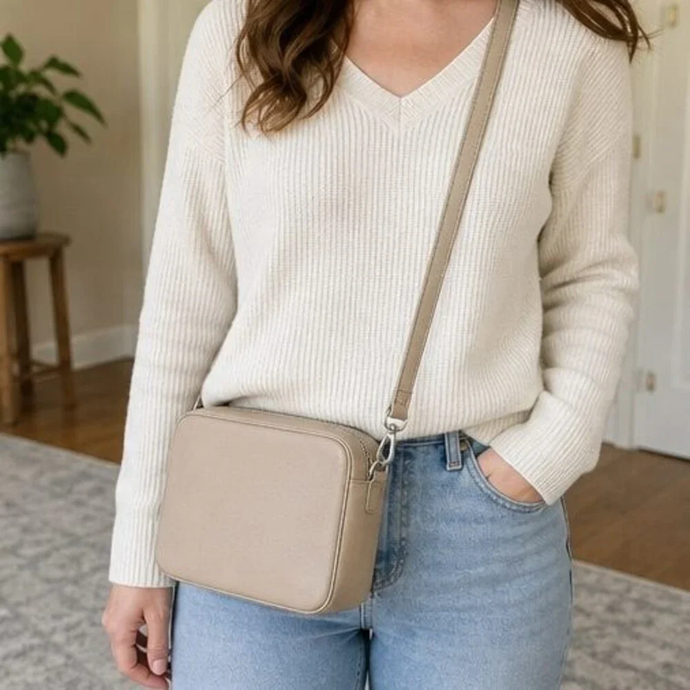 Sage Pebbled Crossbody Bag